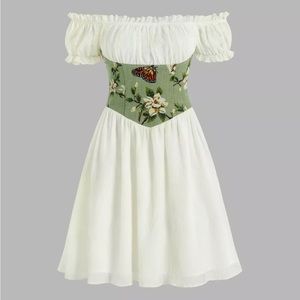 Off Shoulder Corset Mini Dress